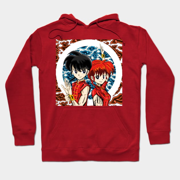 ranma and ranma in chinese martial arts Hoodie by jorge_lebeau